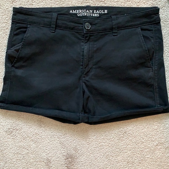 American Eagle Outfitters Pants - American Eagle Black Midi Twill Shorts